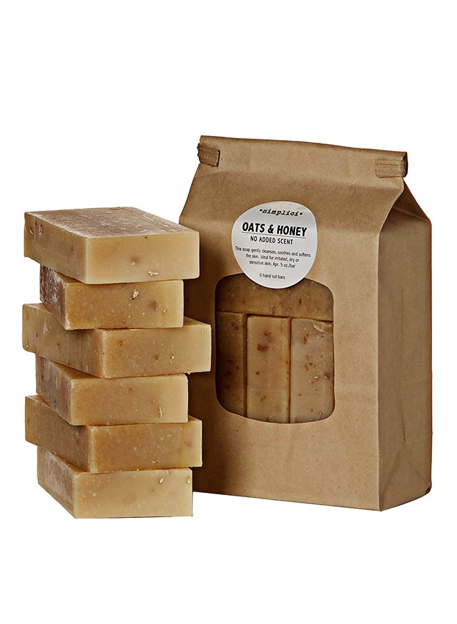 6-Piece Oats And Honey Soap Beige - v1556484395/N24239220A_1