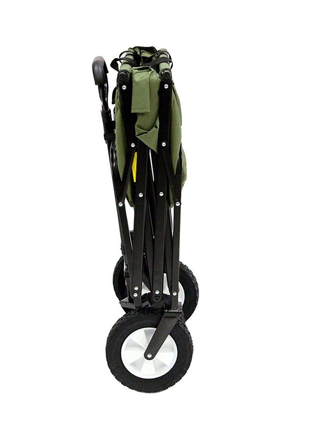 Folding Shopping Hand Cart Trolley Green/Black 