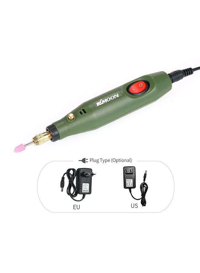 KKmoon DC12V Multi-functional Mini Electric Grinder Set Electric Drill Grg Rotary Tool Kit for Milling Polishing Engraving Green 0.233kg  - Image 3