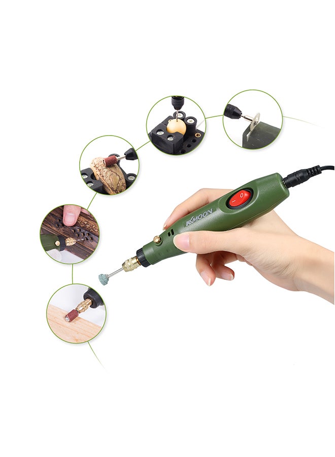 KKmoon DC12V Multi-functional Mini Electric Grinder Set Electric Drill Grg Rotary Tool Kit for Milling Polishing Engraving Green 0.233kg  - Image 4