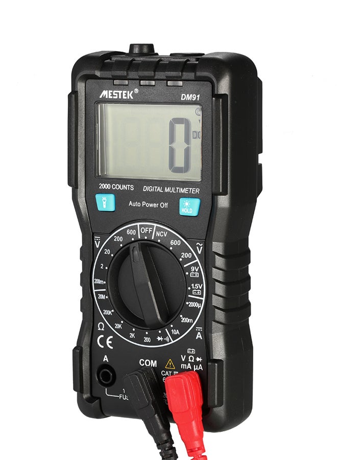 MESTEK Handheld LCD Digital Voltage Diode Temperature Resistance  Current Meter Black 0.297kg  - Image 4