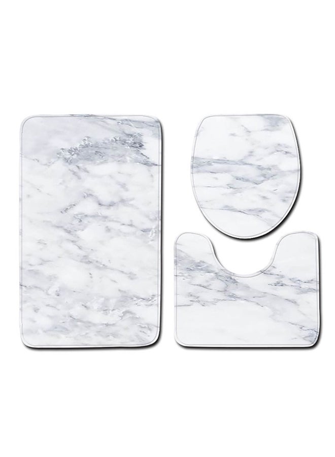 آي تيلكر طقم بساط للحمام بنقشة رخامية مانع للانزلاق مكون من 3 قطع متعدد الألوان 45x75سم