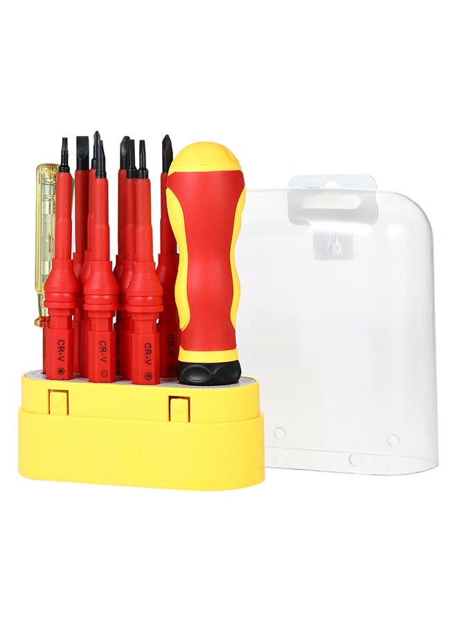 PENGGONG 10-Piece Multi-Functional Insulated Magnetic Slotted Screwdrivers Set Multicolour 0.411kg