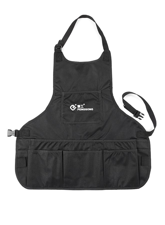 PENGGONG Waterproof Canvas Gardening Tool Apron Black 0.23kg