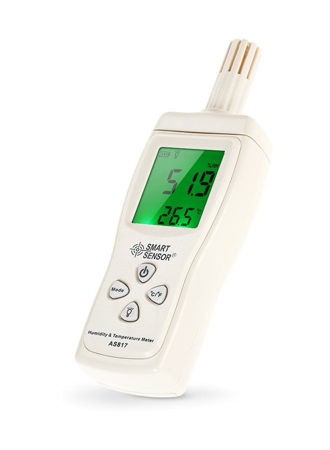 LCD Digital Voltage Diode Temperature Resistance Current Meter Beige 0.106kg