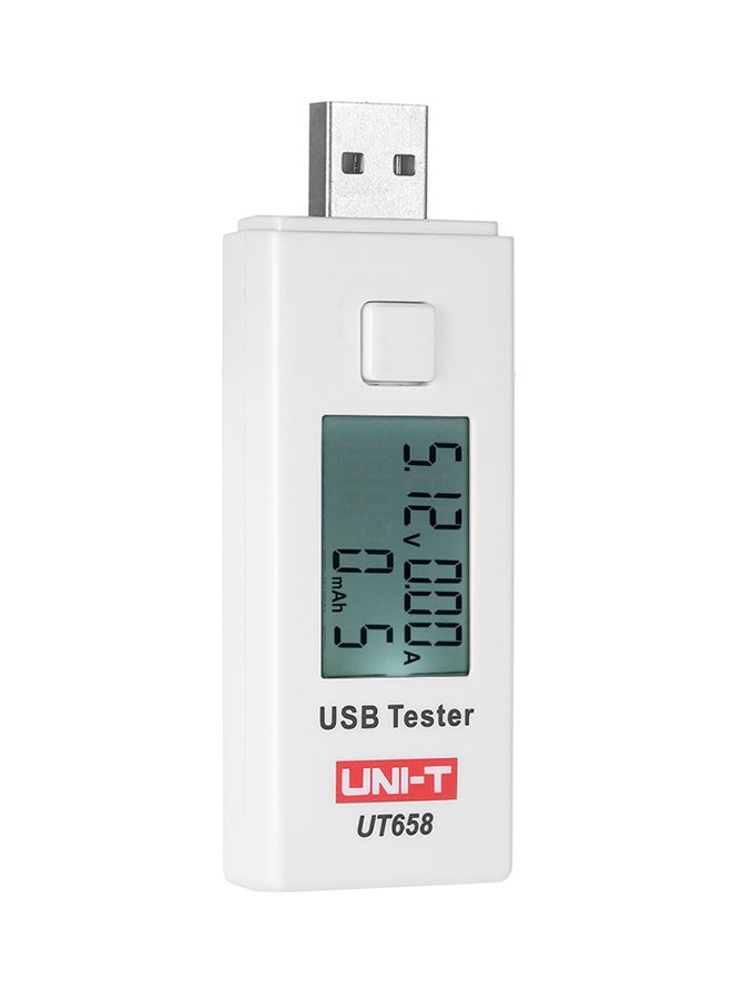 يوني تي جهاز اختبار رقمي محمول باليد مزود بشاشة LCD ومنفذ USB أبيض 0.03كيلوجرام 