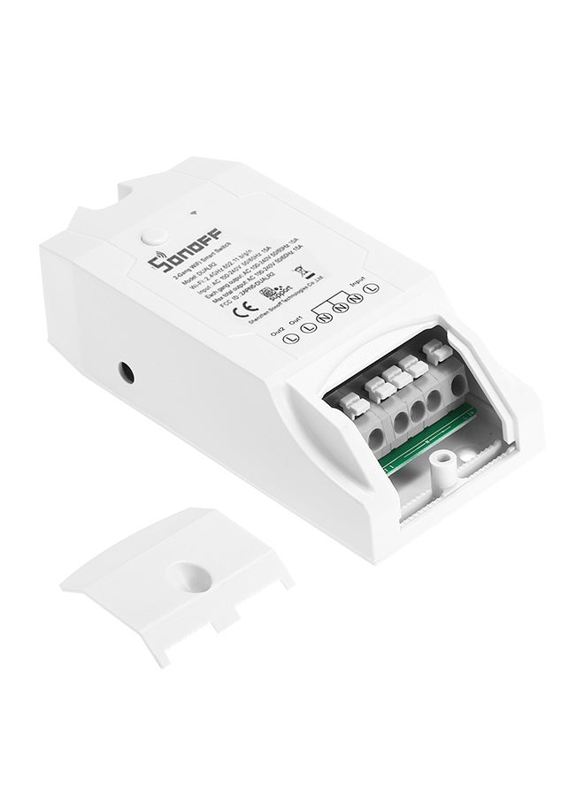SONOFF 2 Gang WiFi DIY Smart Switch White 0.089kg 