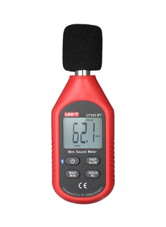 يوني تي جهاز قياس مستوى الصوت الرقمي Ut353Bt Mini Lcd جهاز قياس الضوضاء جهاز مراقبة ديسيبل 30-130Db أسود وأحمر 0.142 كجم أسود وأحمر 0.142كيلوجرام 