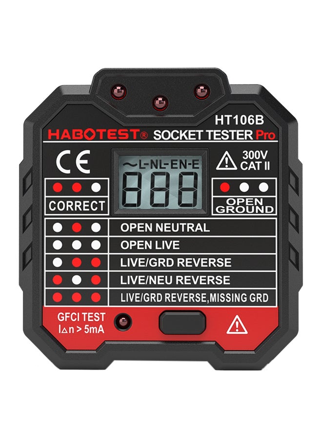 HABOTEST Handheld LCD Digital Voltage Diode Temperature Resistance  Current Meter Black 0.079kg