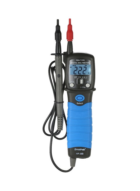 LCD Digital Voltage Diode Temperature Resistance Current Meter Blue 0.217kg