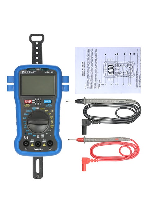 Handheld LCD Digital Voltage Diode Temperature Resistance  Current Meter Multicolour 0.318kg