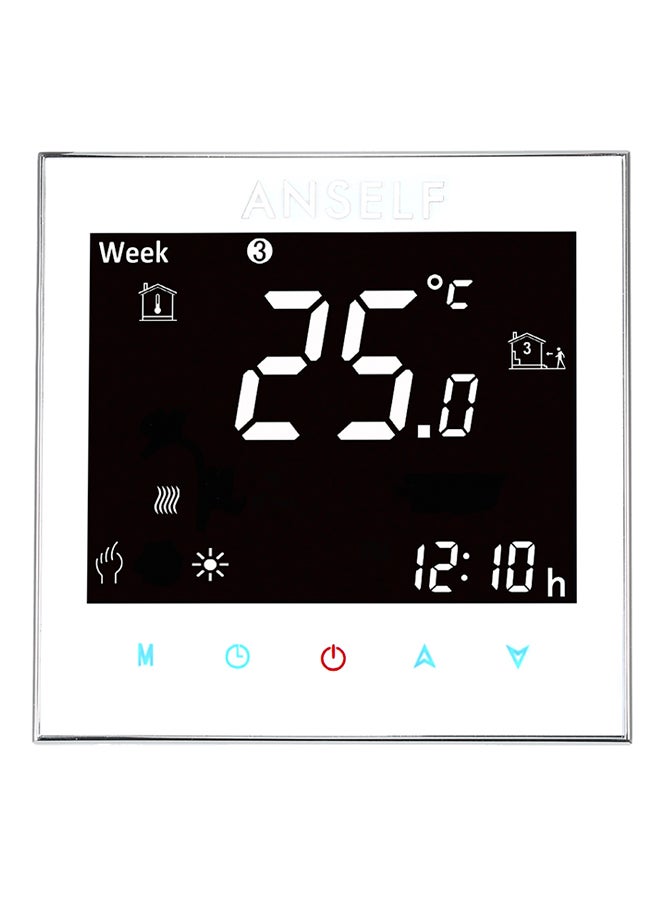 ANSELF Electric Heating Wifi Smart Thermostat With Touchscreen LCD Display White/Black
