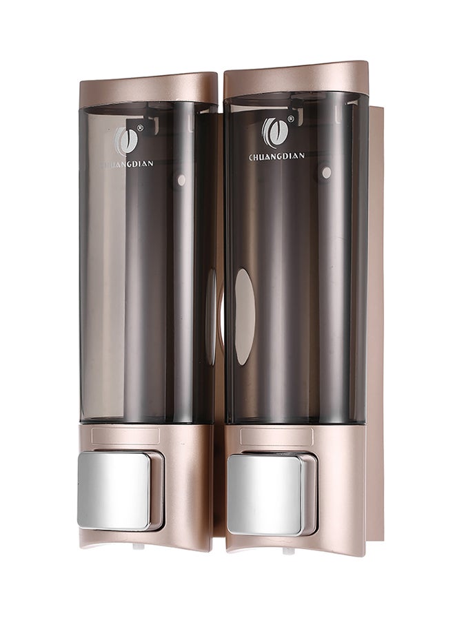 موزع صابون اليدين اليدوي يثبت على الحائط من قطعتين ذهبي شامبين 0.416كيلوجرام