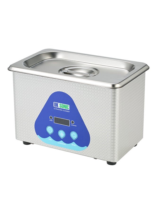 DK SONIC 0.8L Stainless Steel Household Digital Ultrasonic Cleaner Tank Jewelry Watches CIRcuit Board Cleaning Sterilizing Machine Ac220-240V Eu Plug Silver 1.175kg - Image 1