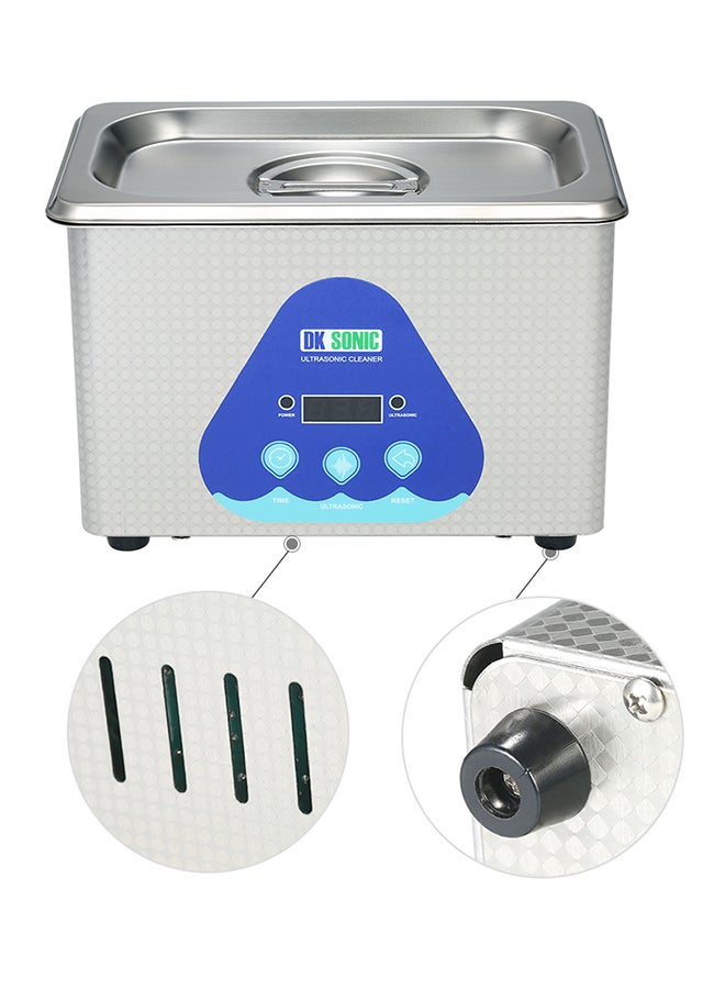 DK SONIC 0.8L Stainless Steel Household Digital Ultrasonic Cleaner Tank Jewelry Watches CIRcuit Board Cleaning Sterilizing Machine Ac220-240V Eu Plug Silver 1.175kg - Image 2