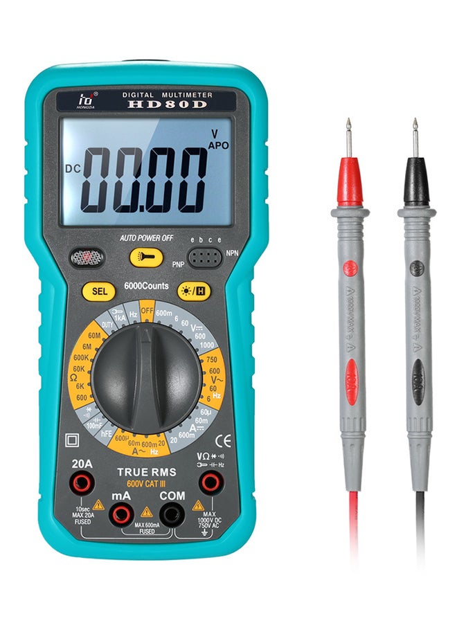 LCD Display Digital Multimeter Green 0.548kg