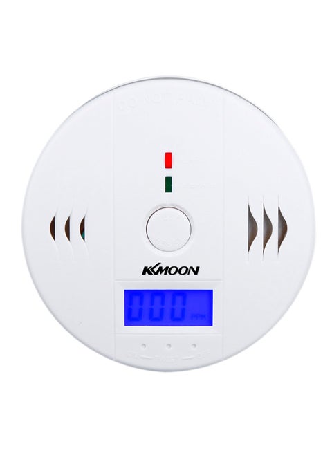 LCD CO Carbon Monoxide Poisoning Sensor Monitor Alarm Detector white 0.118kg