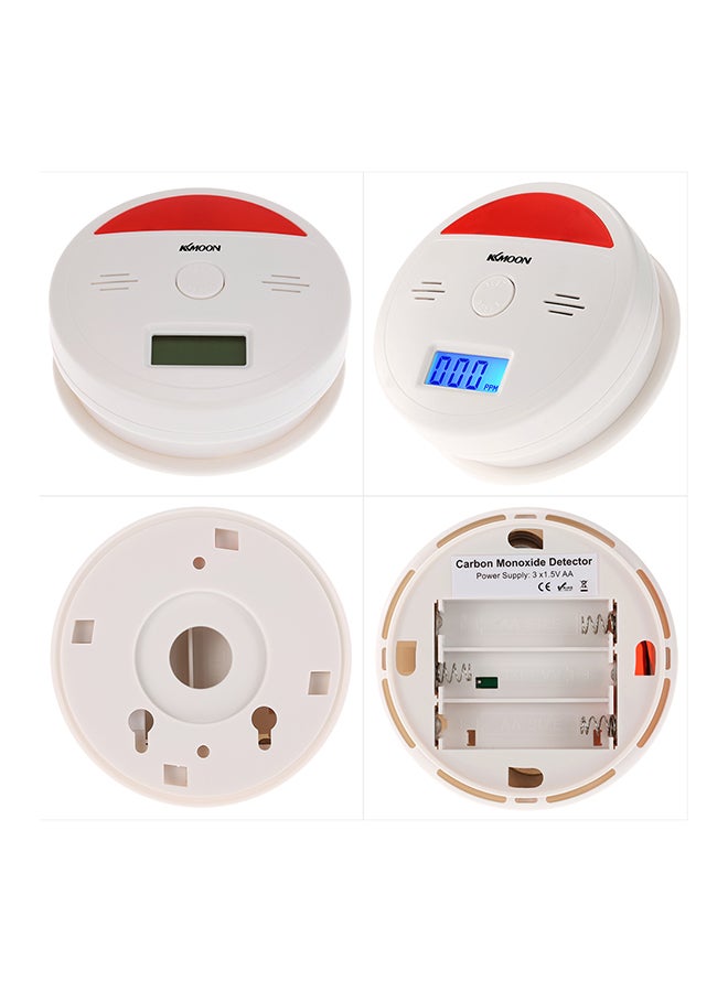 KKmoon LCD CO Carbon Monoxide Alarm Sensor Poisoning Smoke Gas Tester Sound & Flash Warning Detector White 0.119kg  - Image 2