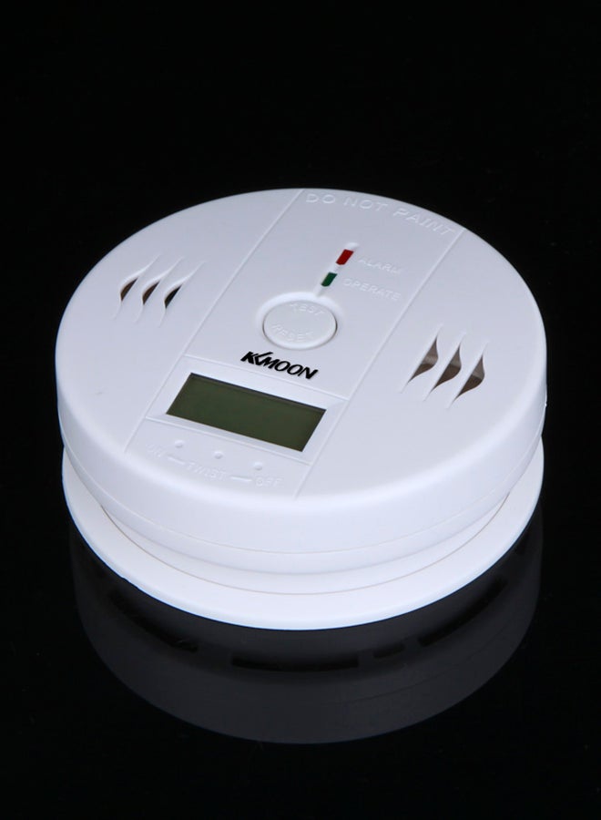 KKmoon - LCD CO Carbon Monoxide Poisoning Sensor Monitor Alarm Detector white 0.118kg - Image 1