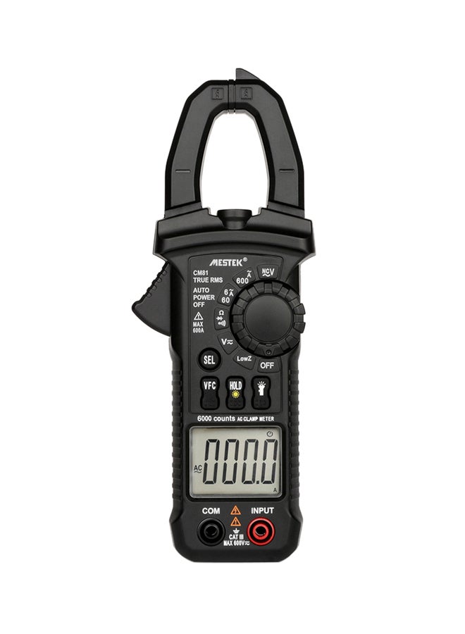 MESTEK Multi-Functional Handheld LCD Digital Voltage Current Meter Temperature Resistance Diode Tester Black 0.402kg - Image 1