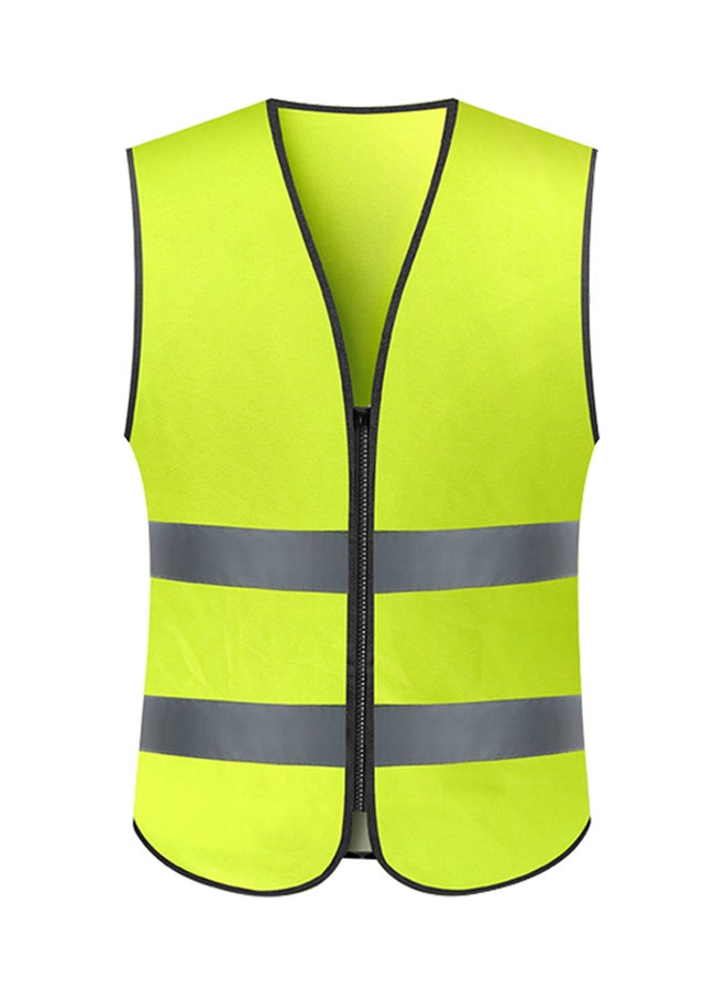 SFVest High Visibility Reflective Safety Vest Workwear Working Clothes Reflective Vest Security Clothing Day Night Motorcycle Cycling Warning Safety Waistcoat Yellow 0.2kg 