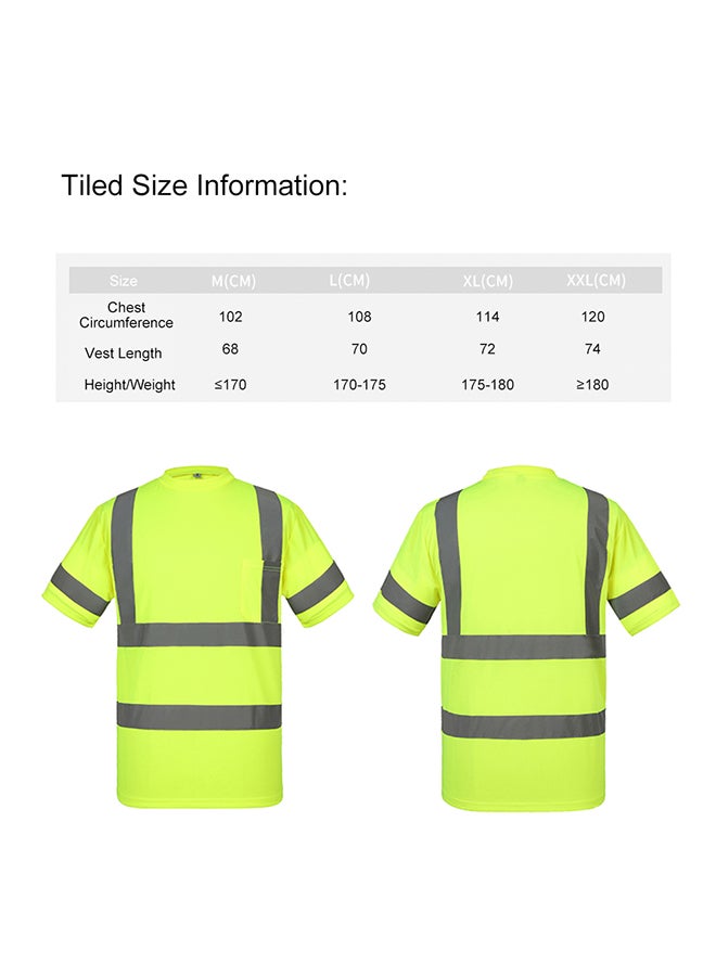 SFVest - High Visibility Reflective Safety Work T-shirt Yellow 0.4kg - Image 1