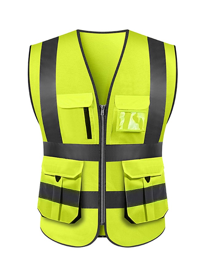 SFVest High Visibility Reflective Safety Work Vest With Multiple Pockets Yellow 0.27kg 