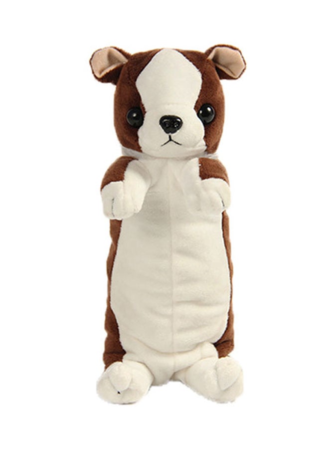 Sharpdo Creative Cartoon Pencil Case Plush Bulldog White/Brown/Black