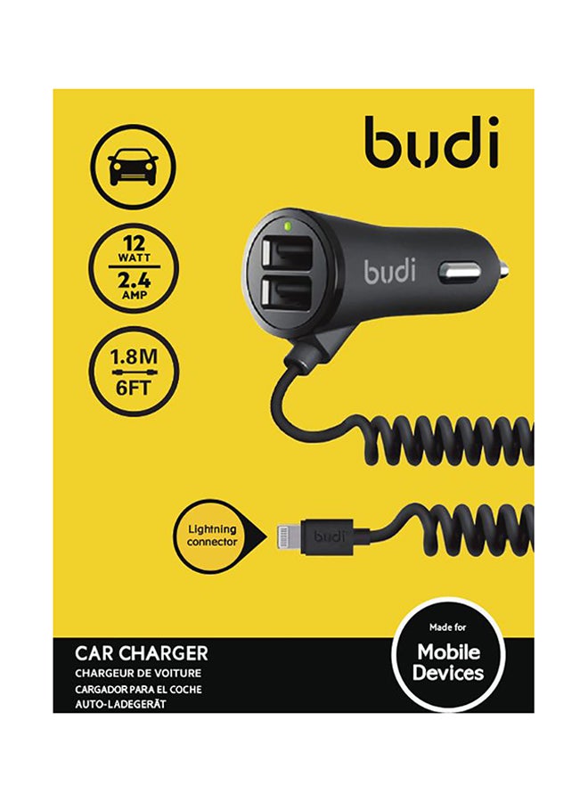USB Car Charger Black