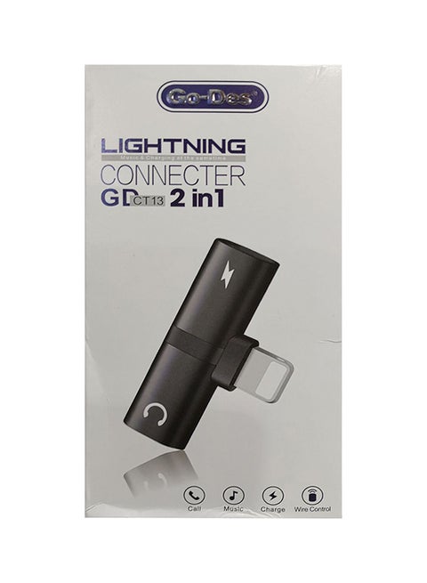 Lighting 2 In 1 Connector Black