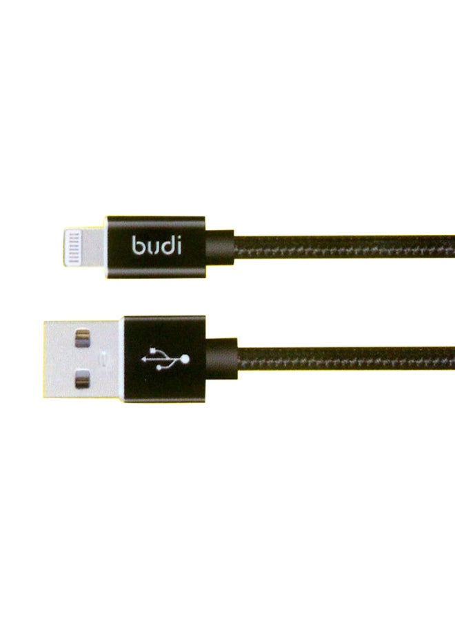 budi Data Cable Apple iPhone 7, 7Plus, 6, 6S, 6Plus, 5S, 51-Meter Black