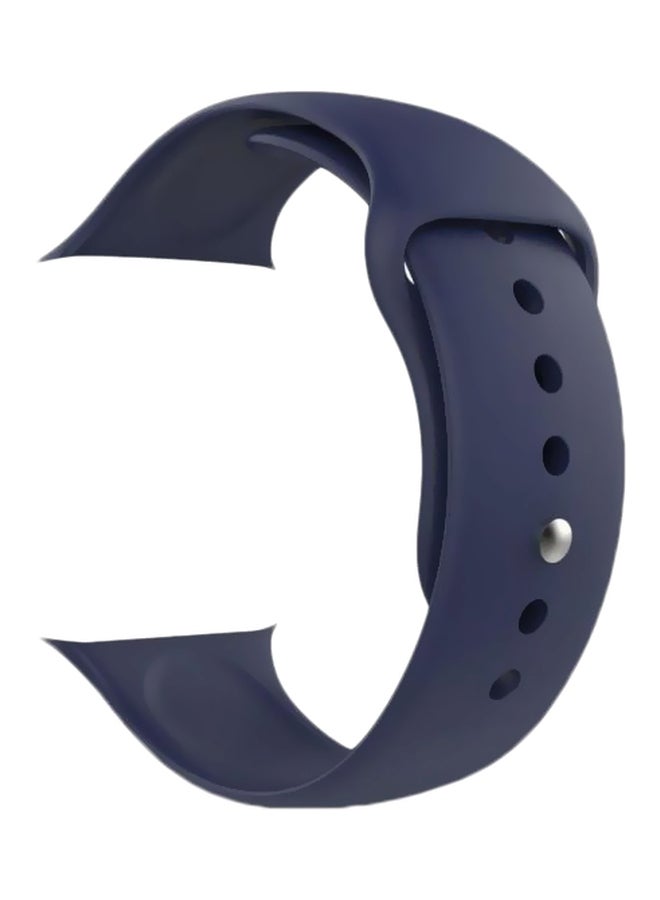 ليجر سوار من السيليكون لساعة أبل من السلسلة 1/2/3/4 مقاس 42 مم/44 مم أزرق داكن - Image 1