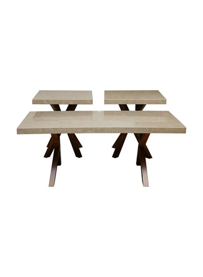 حول الإمارات - طقم طاولات قهوة آنكور مكون من 3 قطع 120 x 60 x 46سم - Image 1
