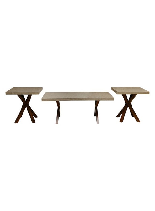 حول الإمارات - طقم طاولات قهوة آنكور مكون من 3 قطع 120 x 60 x 46سم - Image 1