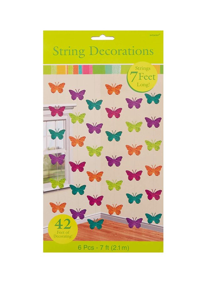 أمسكان طقم مراوح ورقية للزينة على شكل فراشة من 6 قطع طراز 29055.103 - Image 1