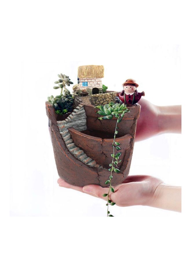 Generic Decorative Flower Pot Brown/Green/Blue 10x75x120mm  - Image 4