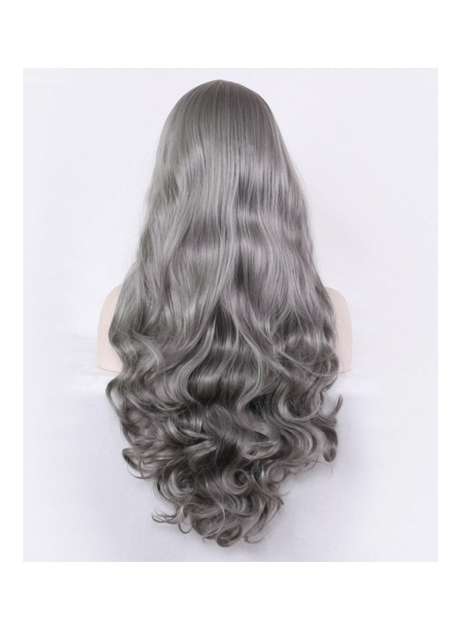 Curly Hair Wig Grey - Image 3