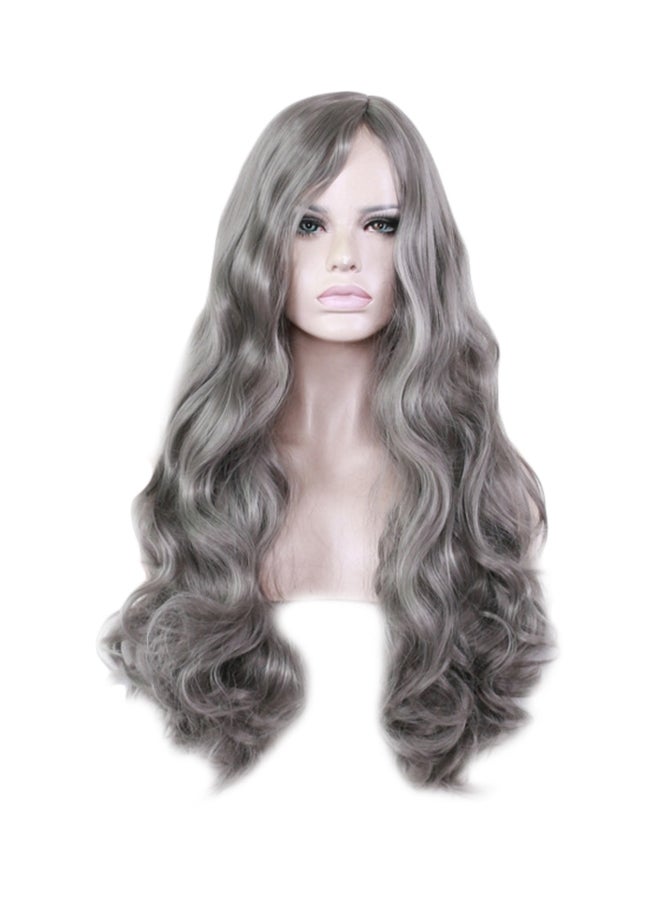 Curly Hair Wig Grey - Image 1