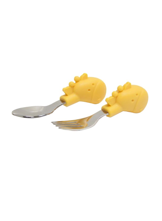 Marcus & Marcus - 2-Piece Lola Palm Grasp Spoon And Fork Set - Image 1