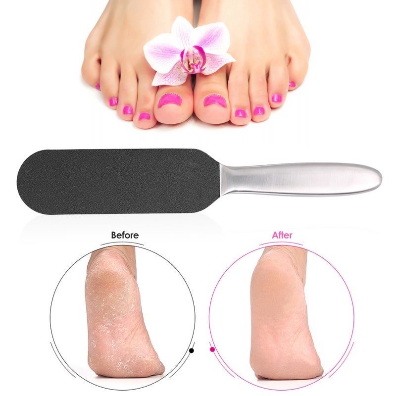 10-Piece Sandpaper Pedicure Dead Skin Remover Stainless Steel Foot Rasp Kit Care Tool - Image 2
