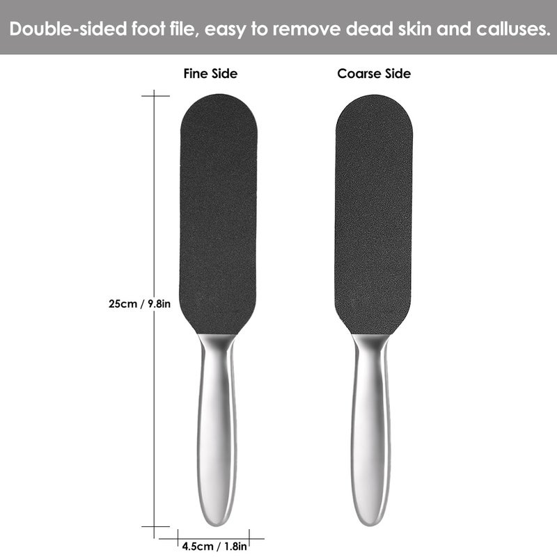 10-Piece Sandpaper Pedicure Dead Skin Remover Stainless Steel Foot Rasp Kit Care Tool - Image 5