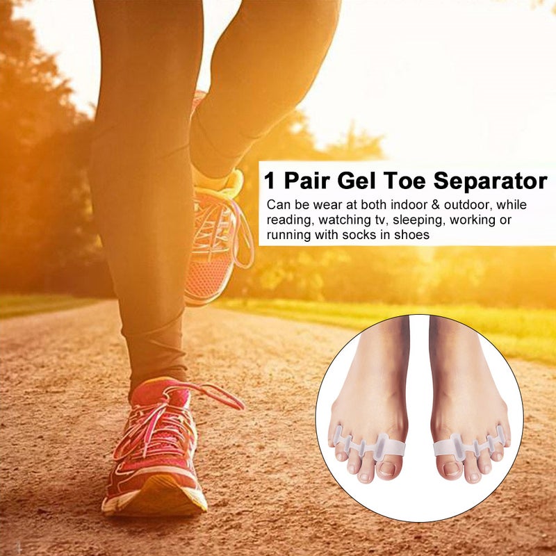 1-Pair Gel Toe Separator Stretchers Spacers Relieve Pain Straightener - Image 2