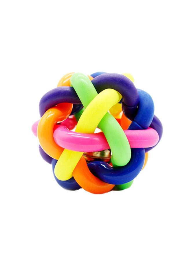 Generic Woven Bell Toy Yellow/Green/Purple 8x8x8cm  - Image 1