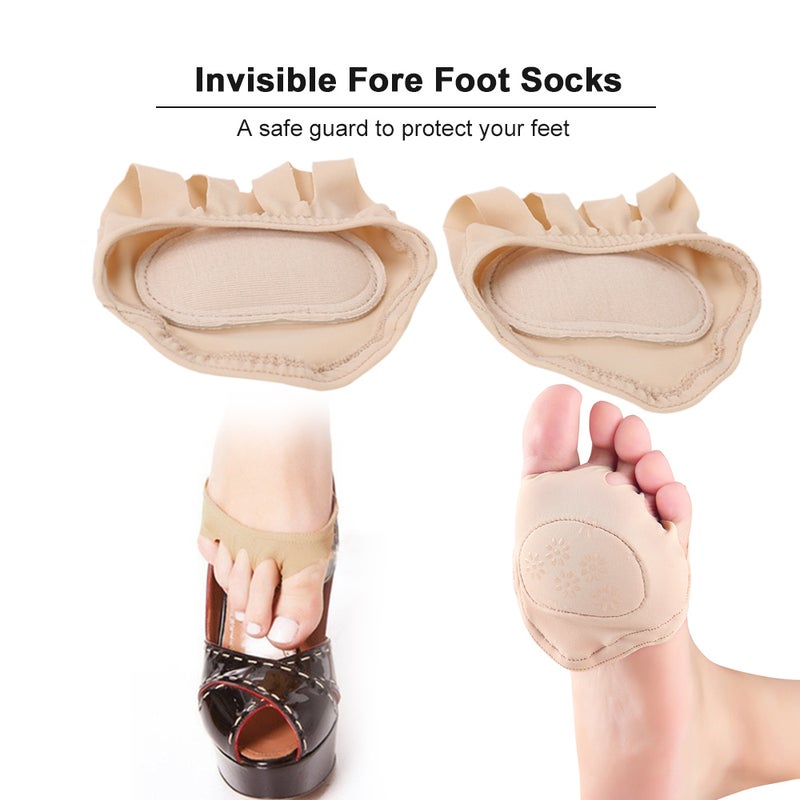 Generic Invisible Fore Foot Socks Half Backless Toe Pad - Image 3