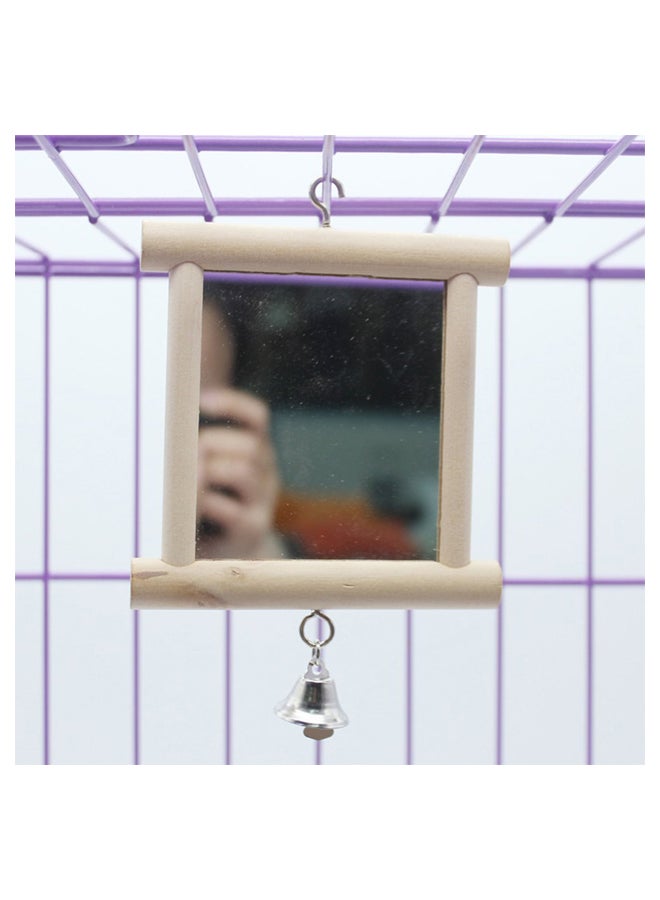 Mirrored Bird Cage Stand Bar Beige/Clear - Image 3