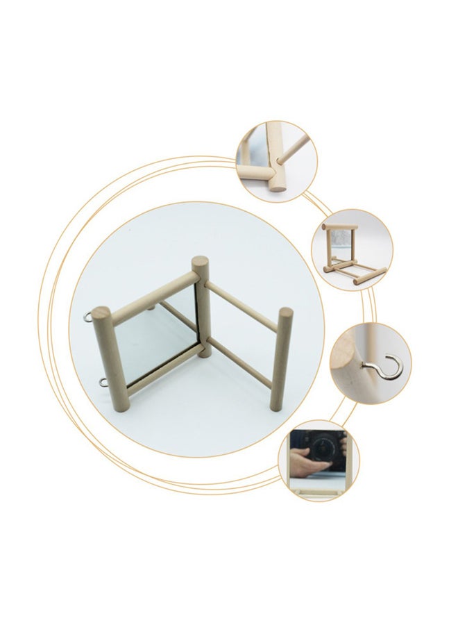 قضيب عاكس ليقف عليه الطائر لقفص الطيور بيج/ شفاف - Image 4