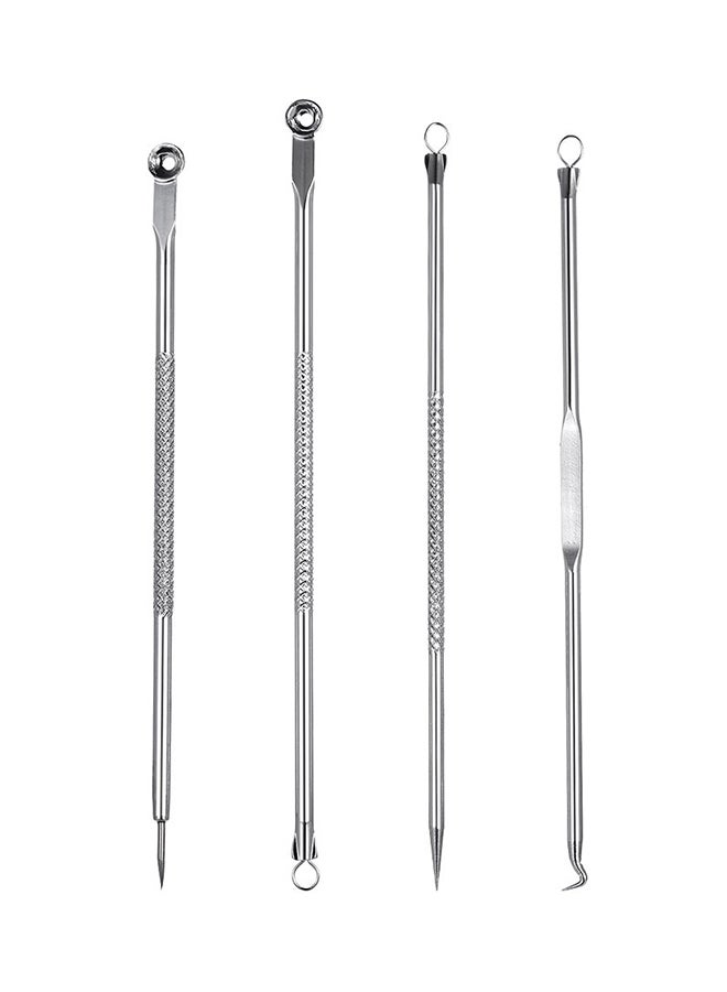 Generic 4-Piece  Blackheads And Acne Remover Pin Set Silver  - Image 1