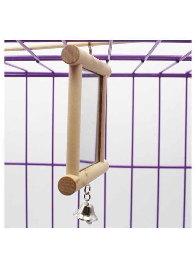 Mirrored Bird Cage Stand Bar Beige/Clear - Image 4