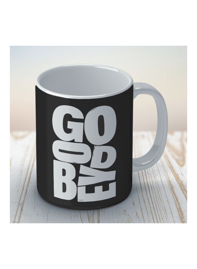 Wackylicious Goodbye Printed Coffee Mug Black/White 8.2x9.5cm - Image 3