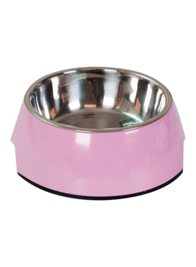 Generic Decal Double Eating And Drinking Bowl Pink/Black 